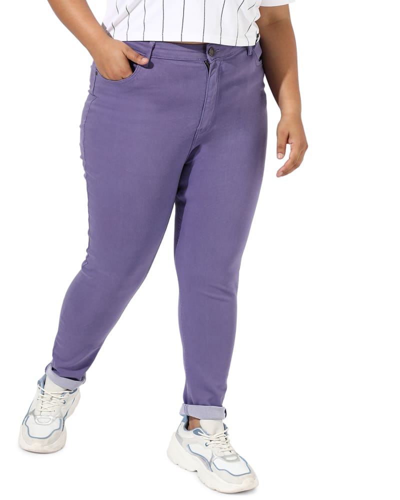 Ladies purple jeans cheap